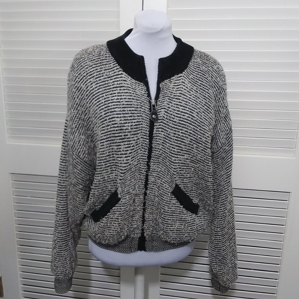 Jamie Sadock Jacket Golf Wear‎ Zip Front Sweater Knit Womens Medium